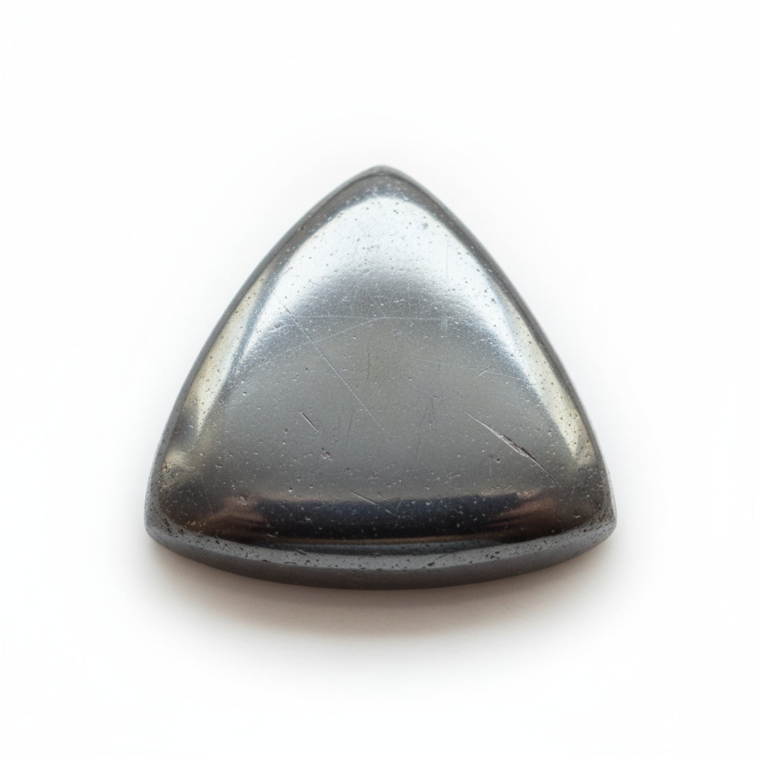 Hematite (Gunmetal) 1PC Tiny 6x6 MM Triangle Cabochon Gray Natural semi Precious Semi Precious Gemstone