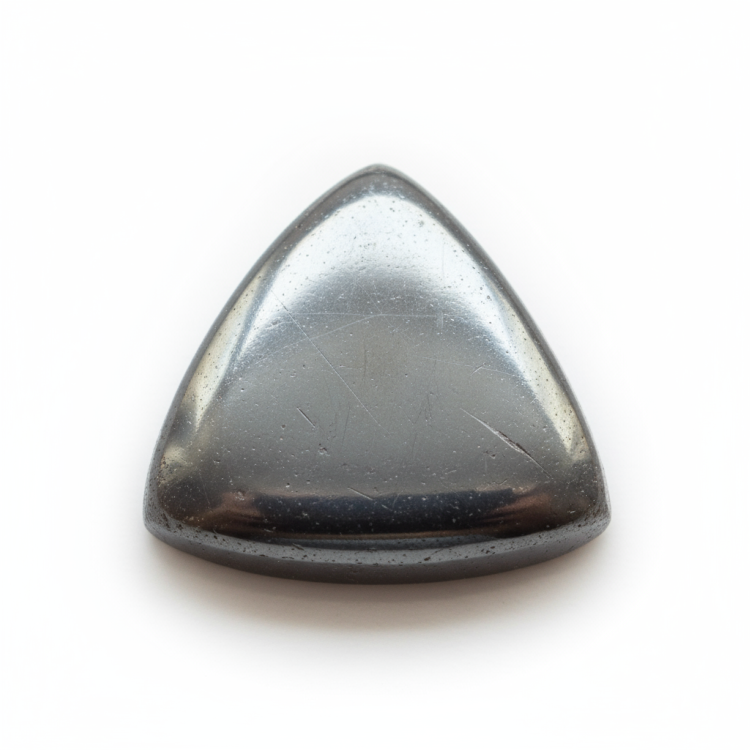 Hematite (Gunmetal) 1PC Tiny 6x6 MM Triangle Cabochon Gray Natural semi Precious Semi Precious Gemstone Sekundär produktbild