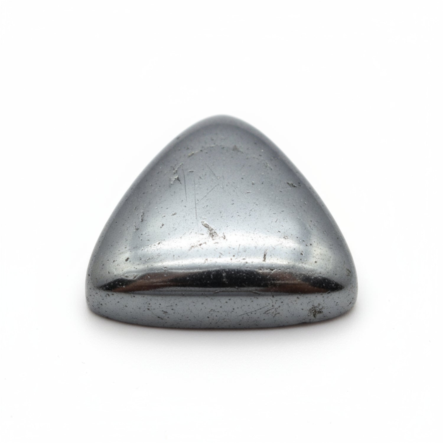 Hematite (Gunmetal) 1PC Small 7x7 MM Triangle Cabochon Gray Genuine semi Precious Precious Gemstone