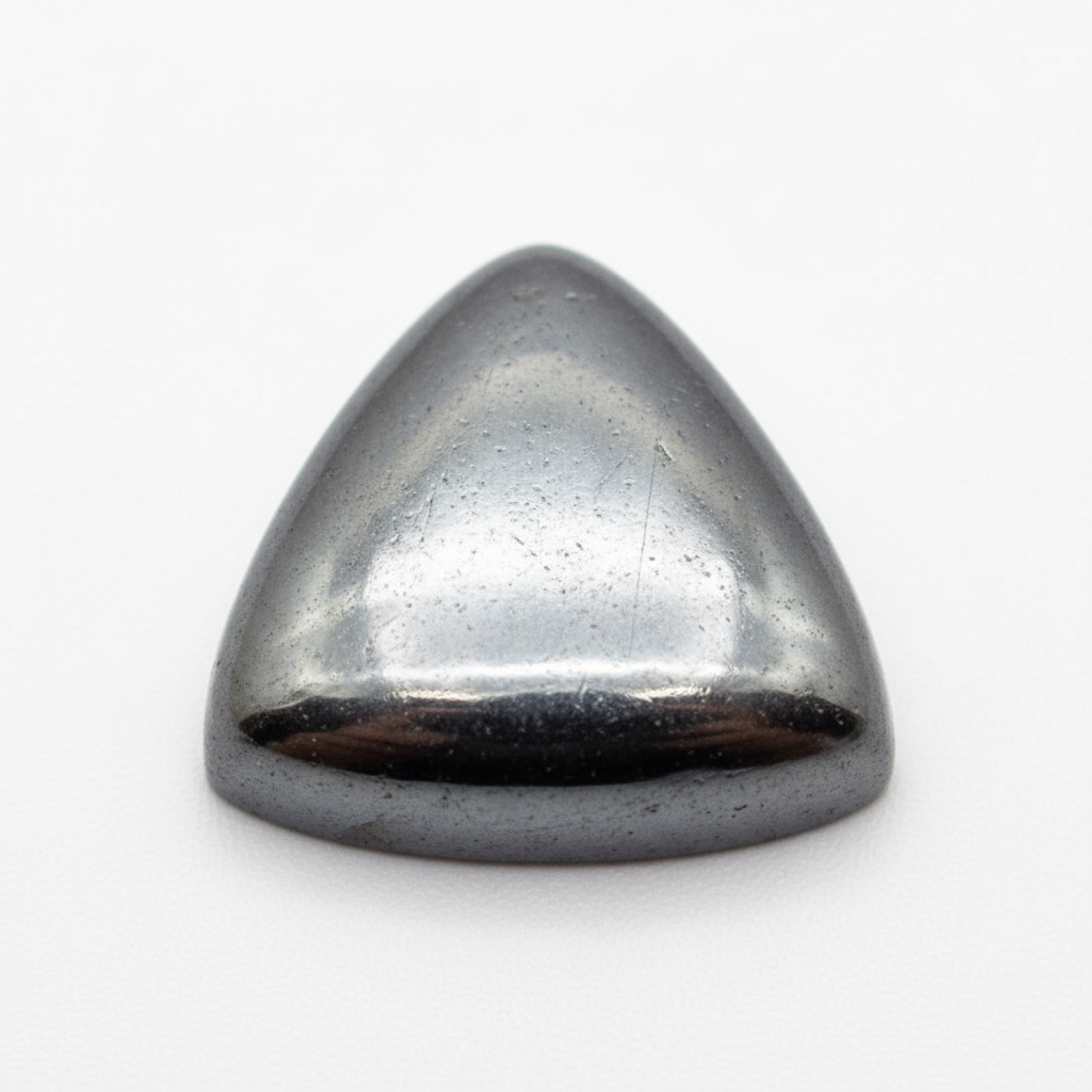 Hematite (Gunmetal) 1PC Small 7x7 MM Triangle Cabochon Gray Genuine semi Precious Precious Gemstone Sekundär produktbild