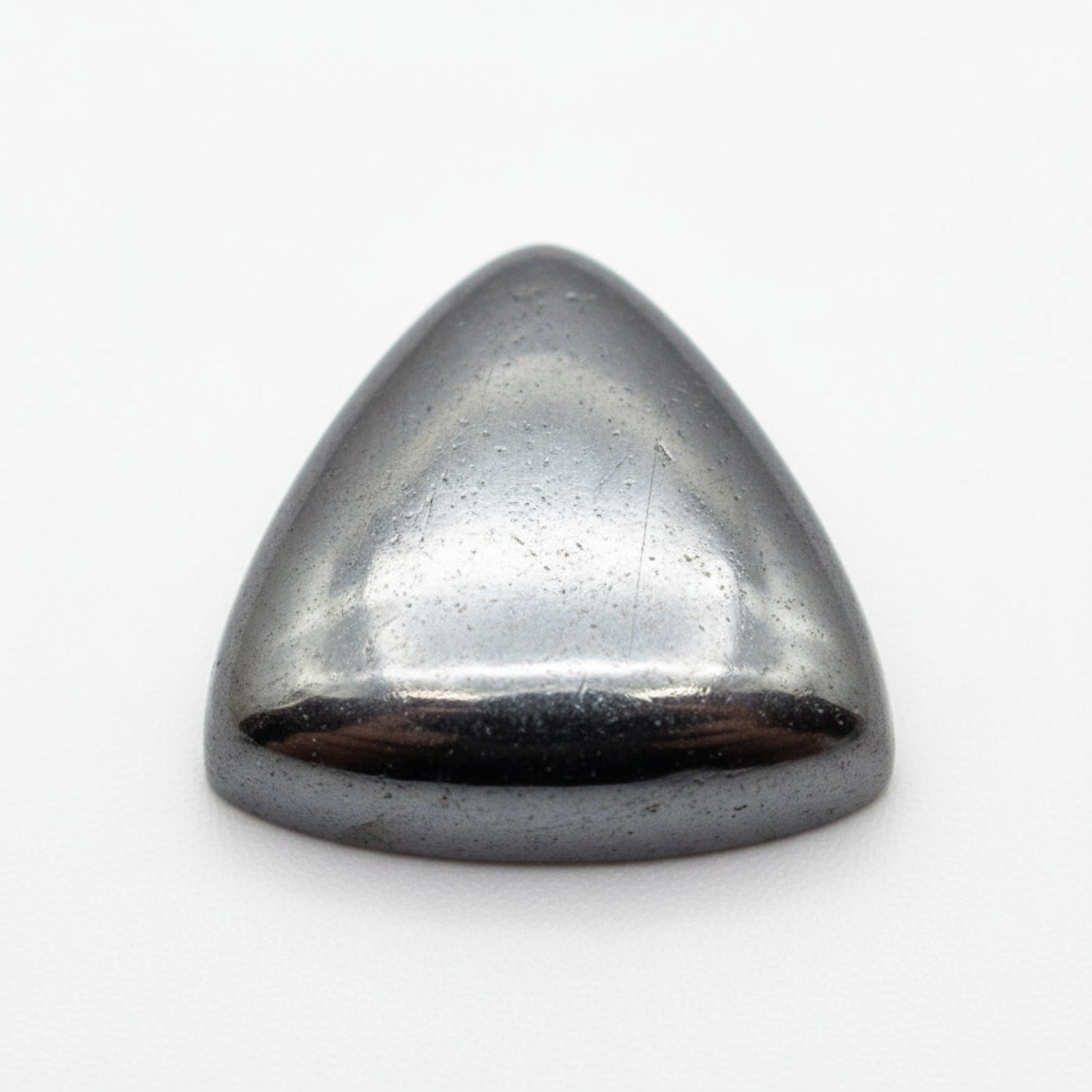 Hematite (Gunmetal) 1PC Small 7x7 MM Triangle Cabochon Gray Genuine semi Precious Precious Gemstone
