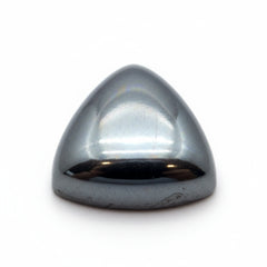 Hematite (Gunmetal) 1PC Medium 9x9 MM Triangle Cabochon Gray Pure semi Precious Loose Gems
