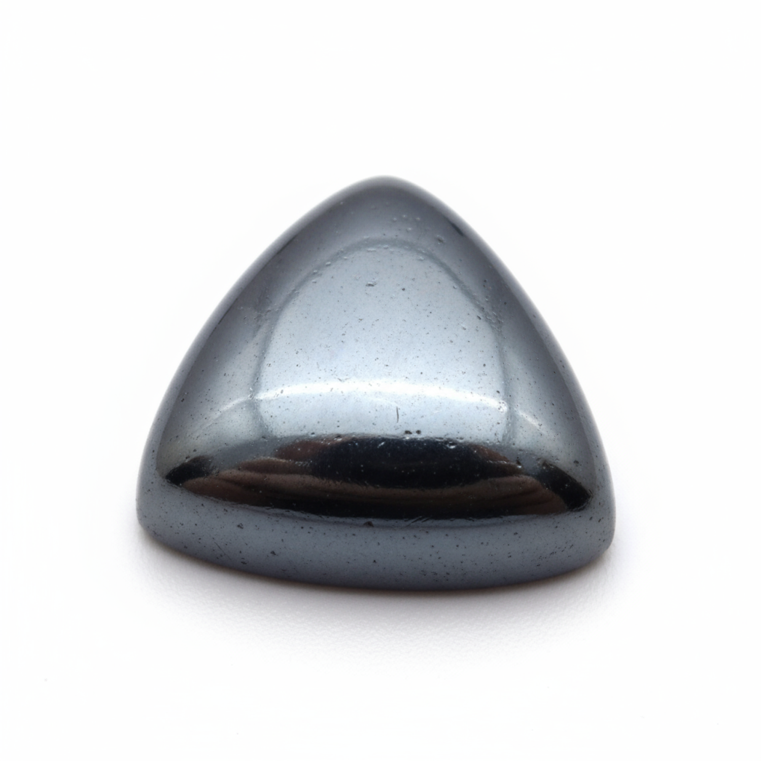 Hematite (Gunmetal) 1PC Medium 9x9 MM Triangle Cabochon Gray Pure semi Precious Loose Gems Imagen secundaria del producto