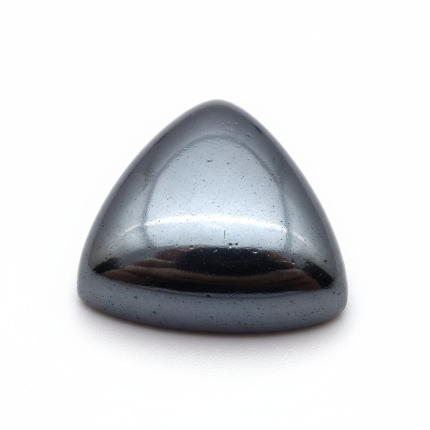 Hematite (Gunmetal) 1PC Medium 9x9 MM Triangle Cabochon Gray Pure semi Precious Loose Gems