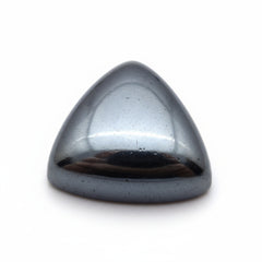 Hematite (Gunmetal) 1PC Medium 9x9 MM Triangle Cabochon Gray Pure semi Precious Loose Gems