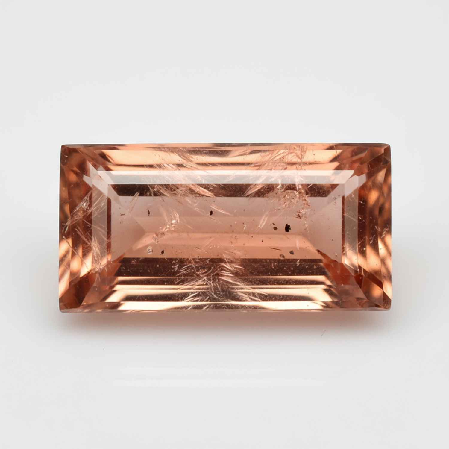 Hessonite Garnet (Gomed) 1PC Chunky 10x20 MM Baguette Faceted Red Shine Precious Loose Gems Main image