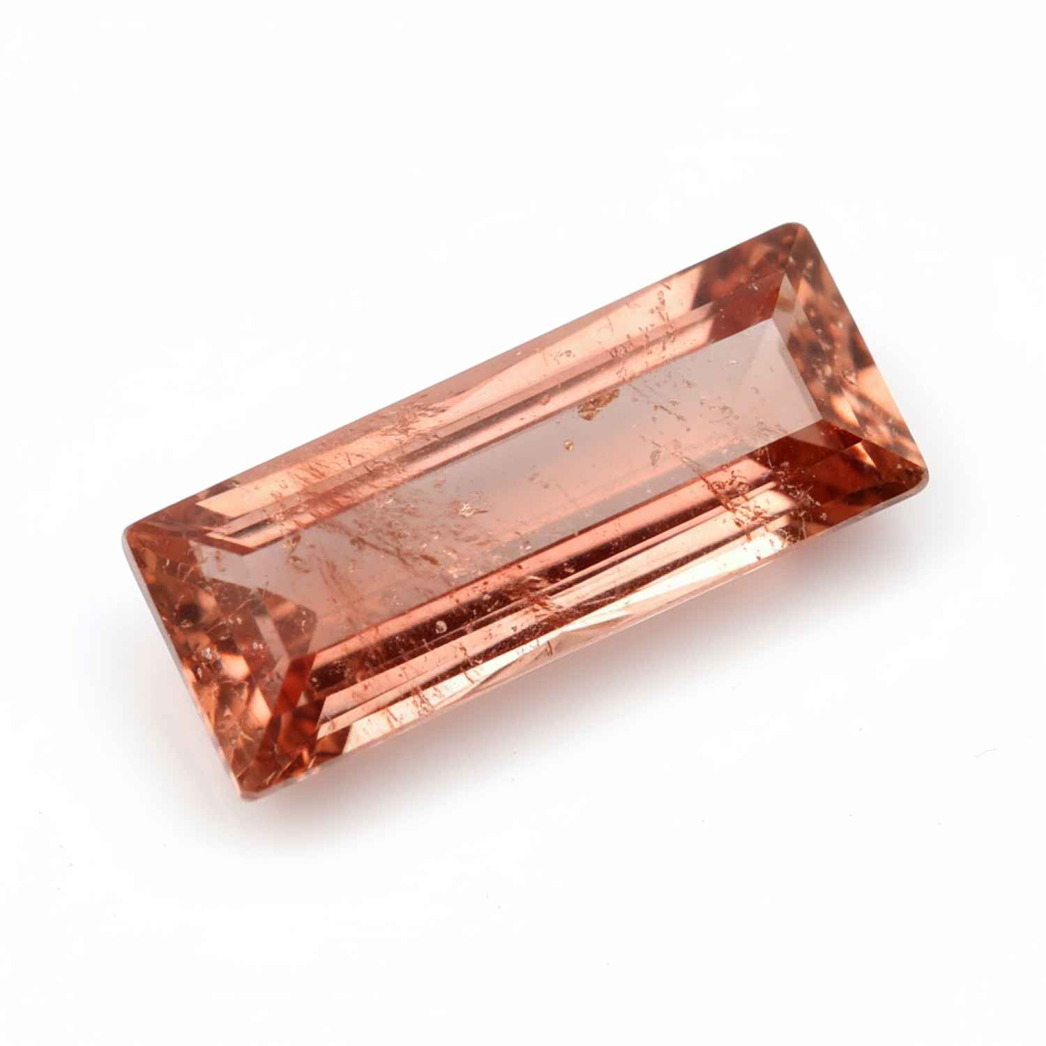 Hessonite Garnet (Gomed) 1PC Small 5x10 MM Baguette Faceted Red Polished Precious Loose Gems