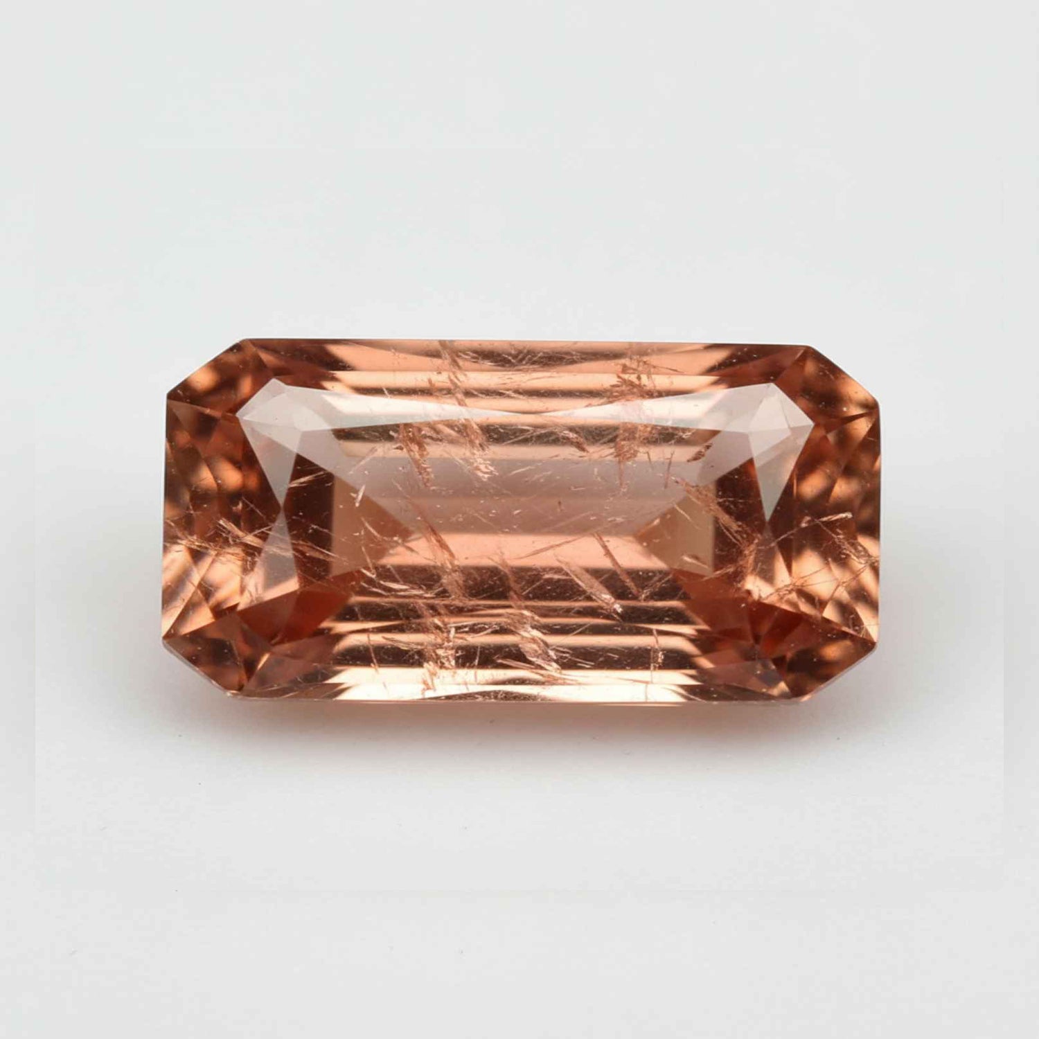 Hessonite Garnet (Gomed) 1PC Medium 7x14 MM Baguette Faceted Red Luster Precious Loose Gemstones Image secondaire du produit