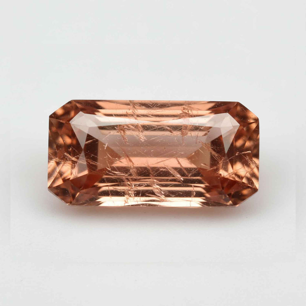 Hessonite Garnet (Gomed) 1PC Medium 7x14 MM Baguette Faceted Red Luster Precious Loose Gemstones