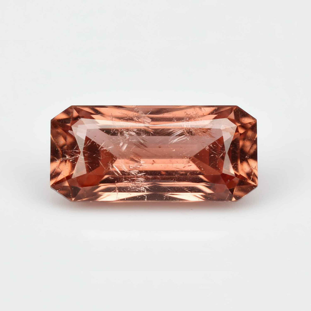 Hessonite Garnet (Gomed) 1PC Large 8x16 MM Baguette Faceted Red Lustrous Precious Gems