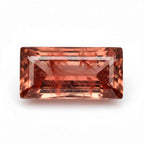 Hessonite Garnet (Gomed) 1PC Large 8x16 MM Baguette Faceted Red Lustrous Precious Gems