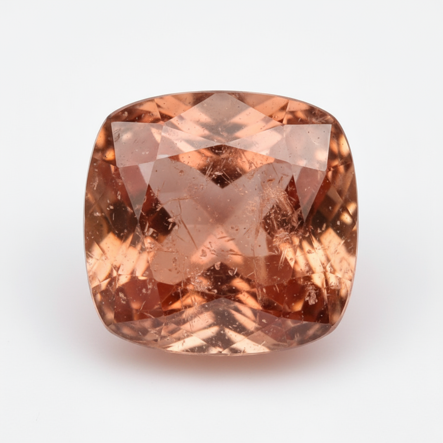 Hessonite Garnet (Gomed) 1PC Large 11x11 MM Cushion Faceted Red Fine Precious Loose Gemstone Главное изображение товара