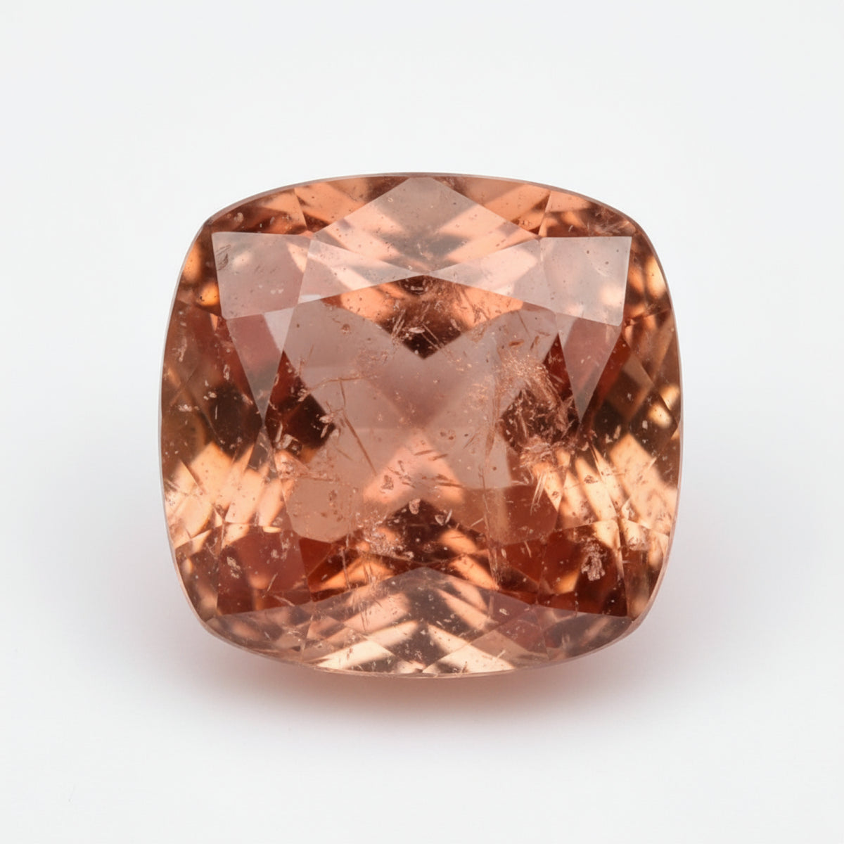 Hessonite Garnet (Gomed) 1PC Large 11x11 MM Cushion Faceted Red Fine Precious Loose Gemstone