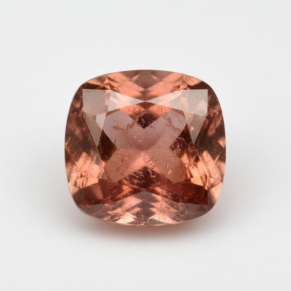 Hessonite Garnet (Gomed) 1PC Large 12x12 MM Cushion Faceted Red High-Quality Precious Loose Gemstones