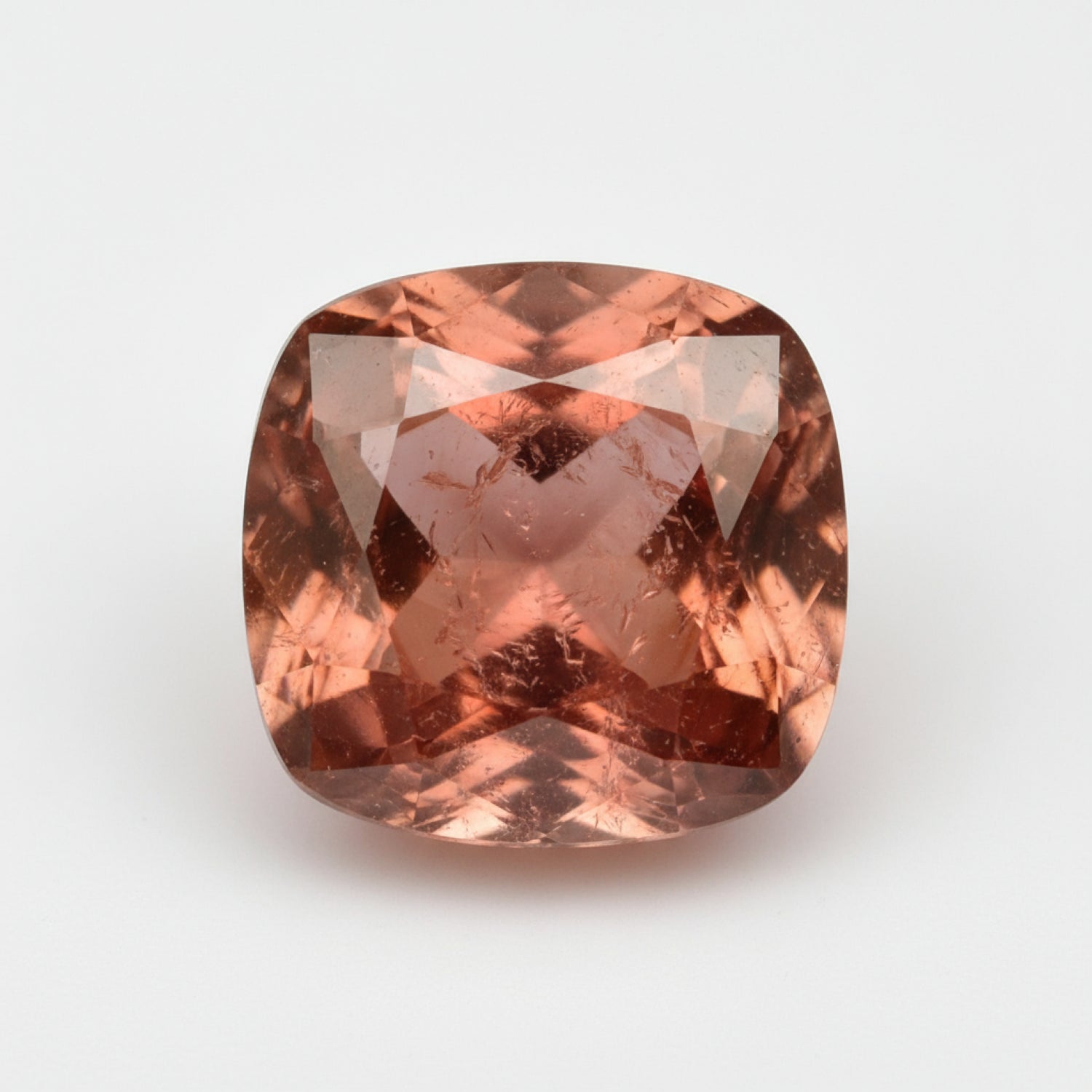 Hessonite Garnet (Gomed) 1PC Chunky 13x13 MM Cushion Faceted Red Natural Precious Gems