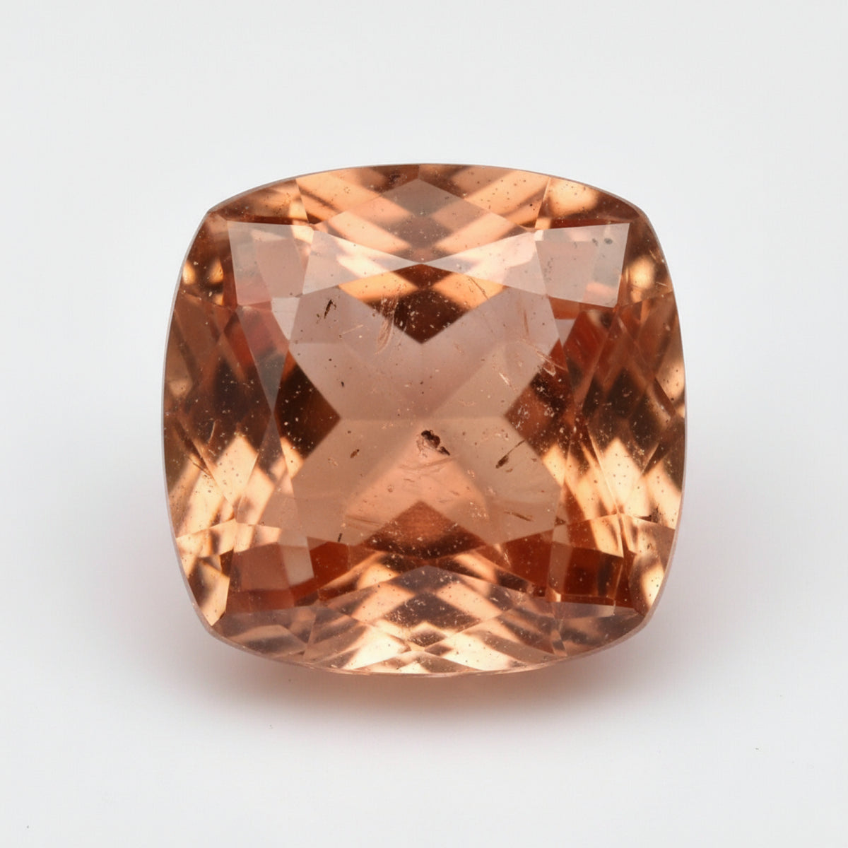 Hessonite Garnet (Gomed) 1PC Chunky 14x14 MM Cushion Faceted Red Genuine Precious Loose Gems