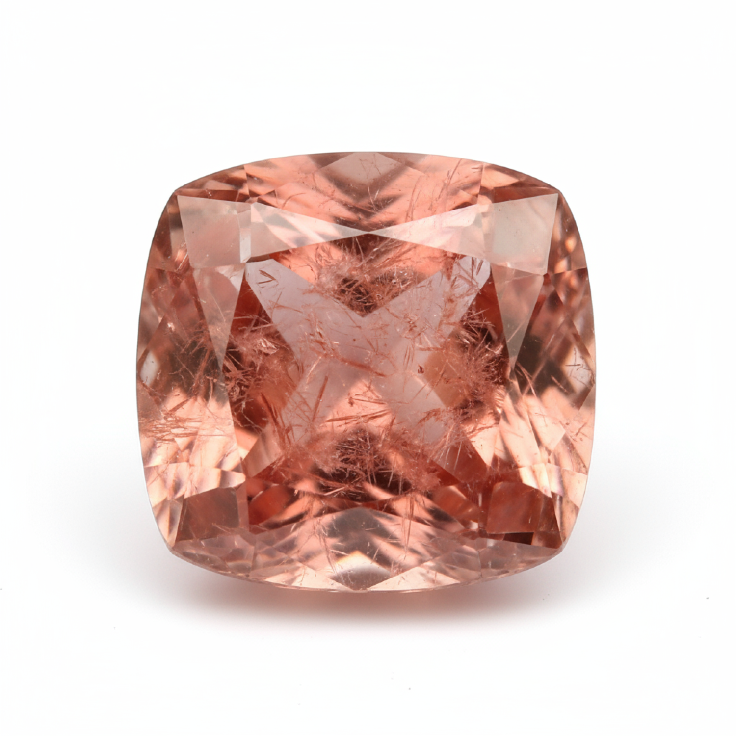 Hessonite Garnet (Gomed) 1PC Chunky 15x15 MM Cushion Faceted Red Superior Precious Loose Gemstone Главное изображение товара