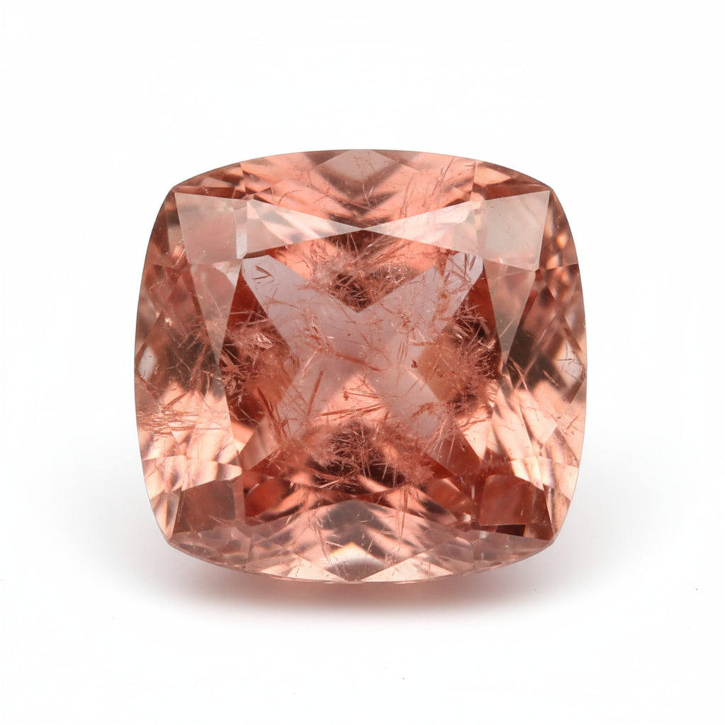 Hessonite Garnet (Gomed) 1PC Chunky 15x15 MM Cushion Faceted Red Superior Precious Loose Gemstone