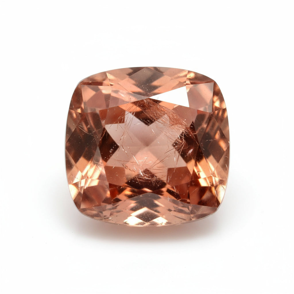 Hessonite Garnet (Gomed) 1PC Chunky 16x16 MM Cushion Faceted Red Pure Precious Loose Gemstones