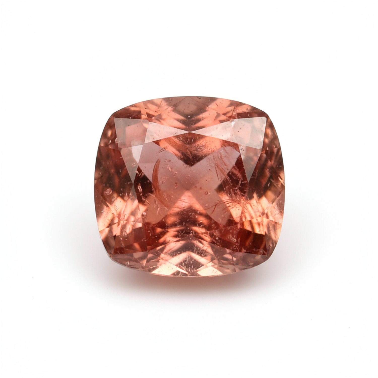 Hessonite Garnet (Gomed) 1PC Tiny 6x6 MM Cushion Faceted Red Polished Precious Loose Gems