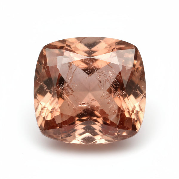 Hessonite Garnet (Gomed) 1PC Small 7x7 MM Cushion Faceted Red Splendid Precious Loose Gemstone