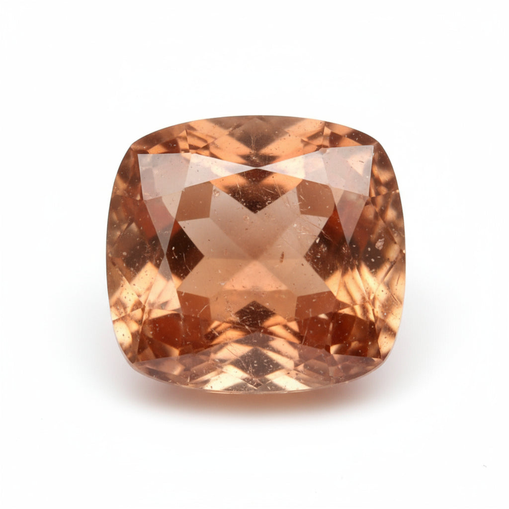 Hessonite Garnet (Gomed) 1PC Small 7x7 MM Cushion Faceted Red Splendid Precious Loose Gemstone