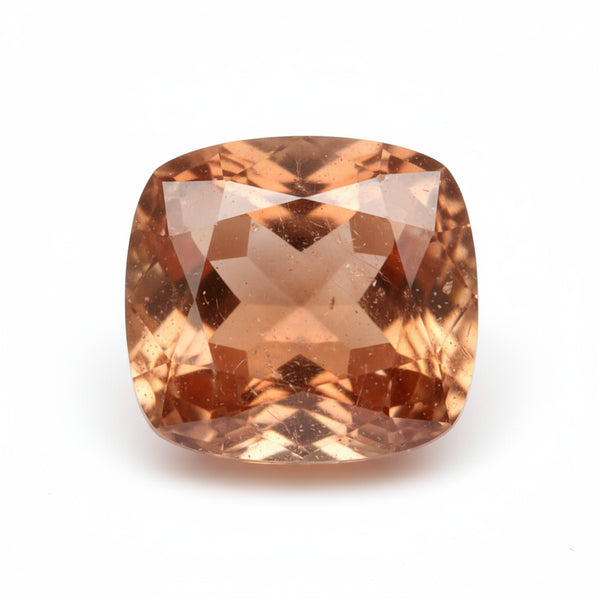 Hessonite Garnet (Gomed) 1PC Small 7x7 MM Cushion Faceted Red Splendid Precious Loose Gemstone