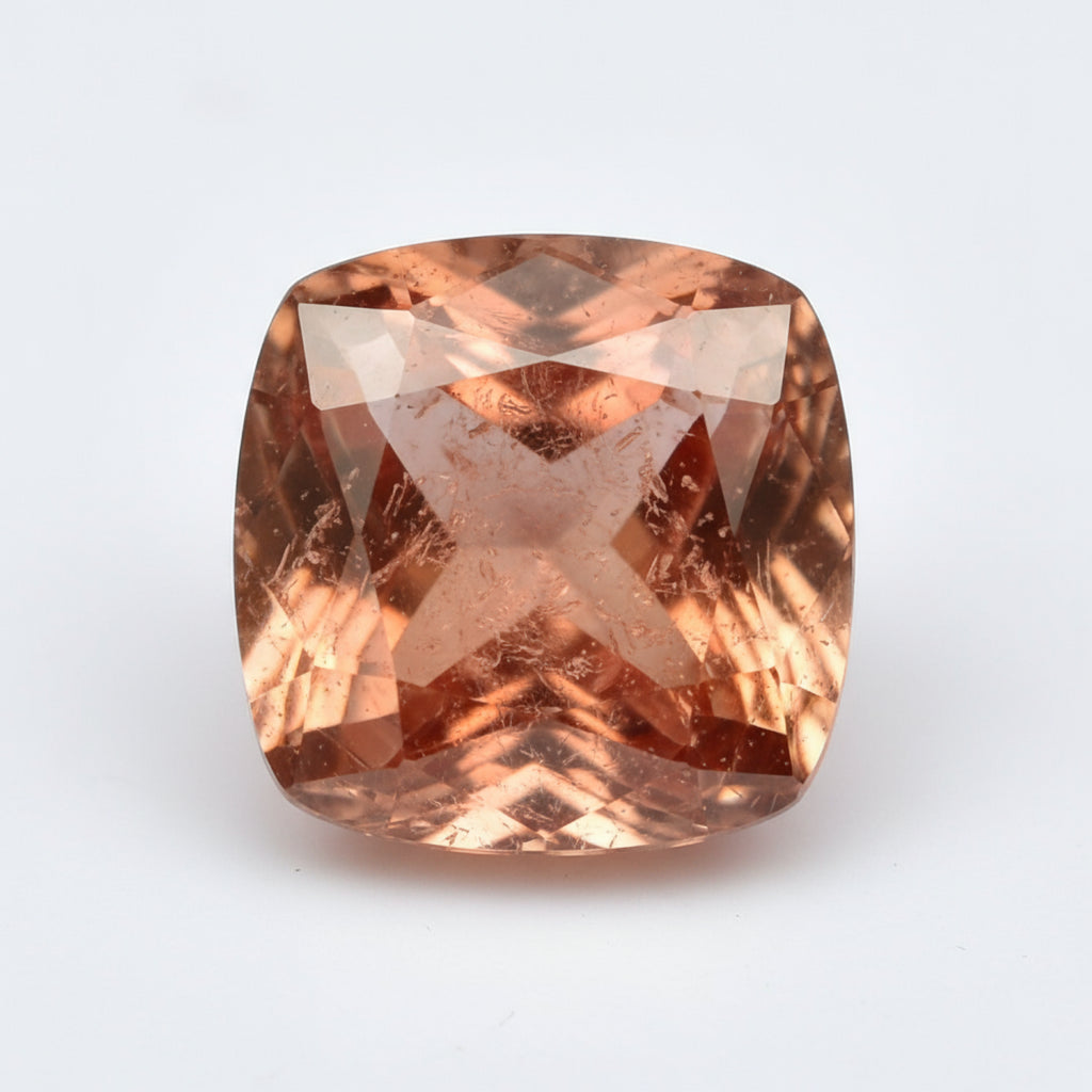 Hessonite Garnet (Gomed) 1PC Small 8x8 MM Cushion Faceted Red Luster Precious Loose Gemstones