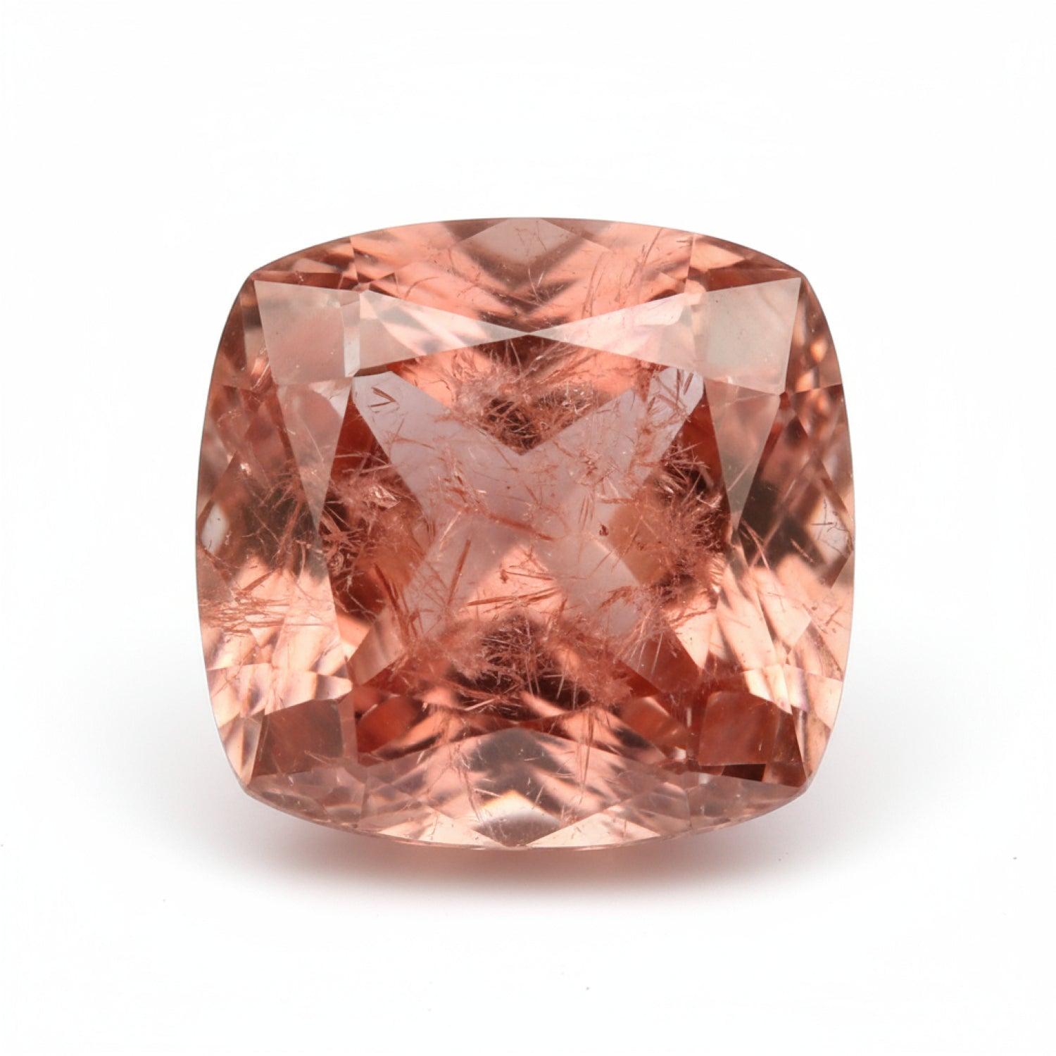 Hessonite Garnet (Gomed) 1PC Medium 9x9 MM Cushion Faceted Red Lustrous Precious Gems