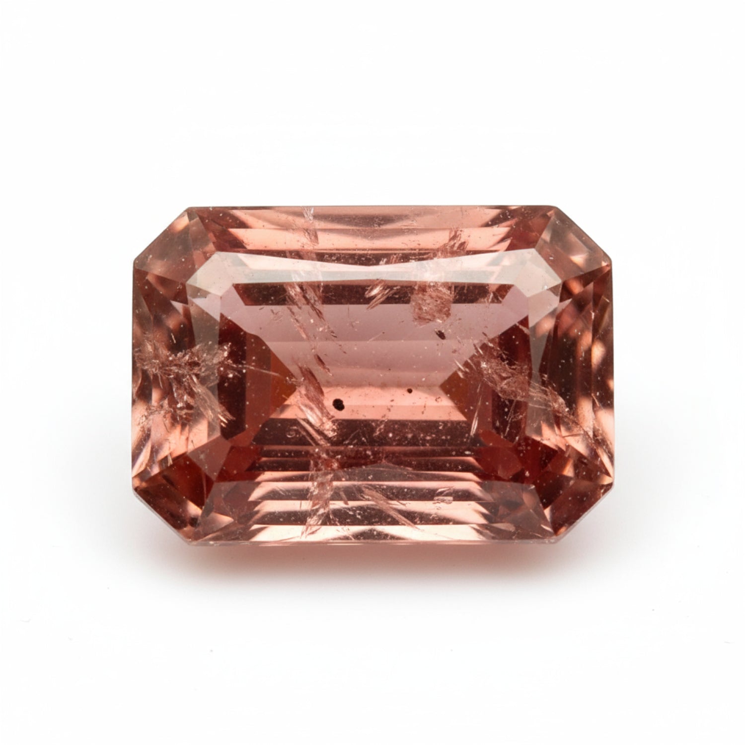 Hessonite Garnet (Gomed) 1PC Large 10x14 MM Emerald Faceted Red Lustrous Precious Loose Gemstone