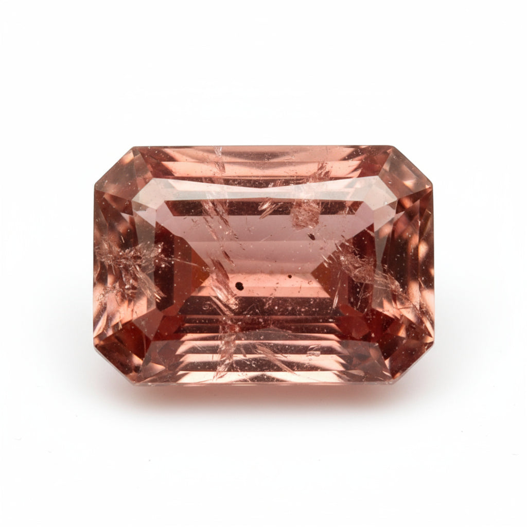 Hessonite Garnet (Gomed) 1PC Large 10x14 MM Emerald Faceted Red Lustrous Precious Loose Gemstone