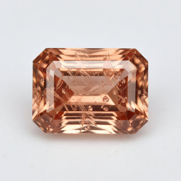 Hessonite Garnet (Gomed) 1PC Large 10x14 MM Emerald Faceted Red Lustrous Precious Loose Gemstone