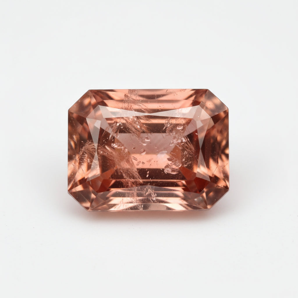 Hessonite Garnet (Gomed) 1PC Chunky 12x16 MM Emerald Faceted Red Shine Precious Loose Gemstones