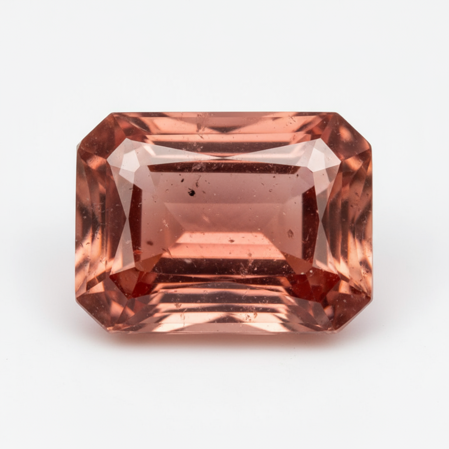 Hessonite Garnet (Gomed) 1PC Chunky 13x18 MM Emerald Faceted Red Fine Precious Gems メイン画像