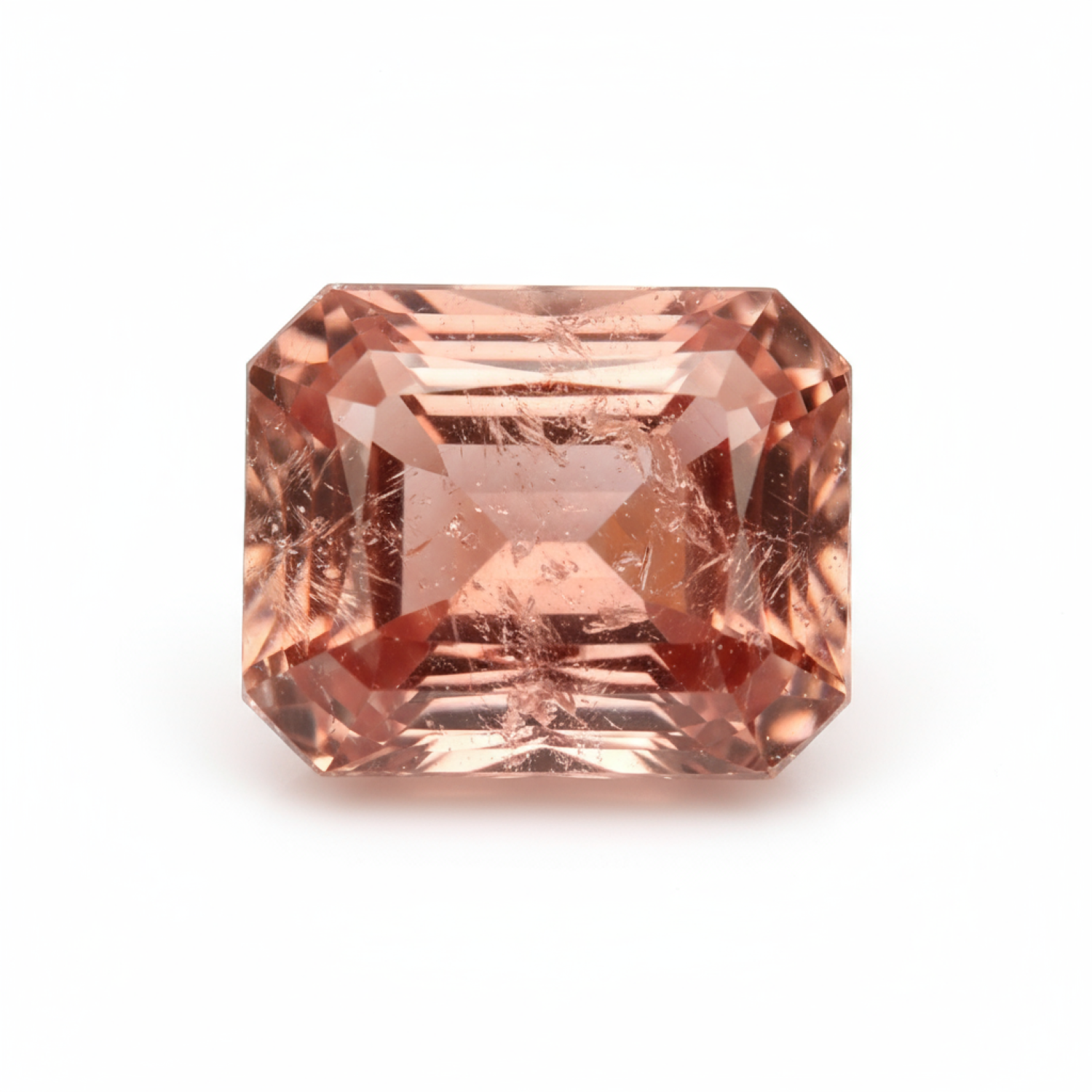 Hessonite Garnet (Gomed) 1PC Small 6x8 MM Emerald Faceted Red Superior Precious Loose Gemstone Main image