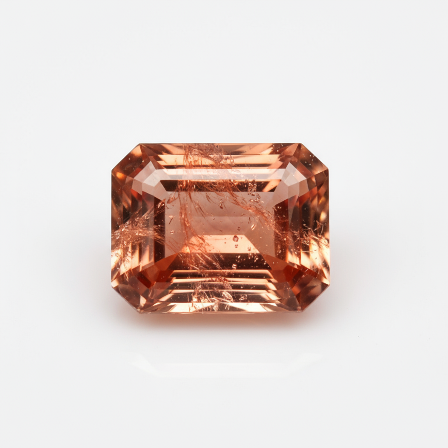 Hessonite Garnet (Gomed) 1PC Small 6x8 MM Emerald Faceted Red Superior Precious Loose Gemstone Secondary image