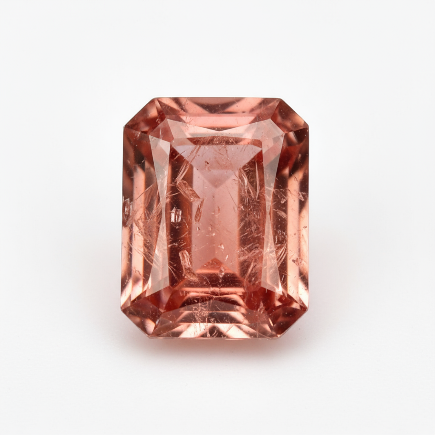 Hessonite Garnet (Gomed) 1PC Small 7x9 MM Emerald Faceted Red Fiery Precious Gems メイン画像