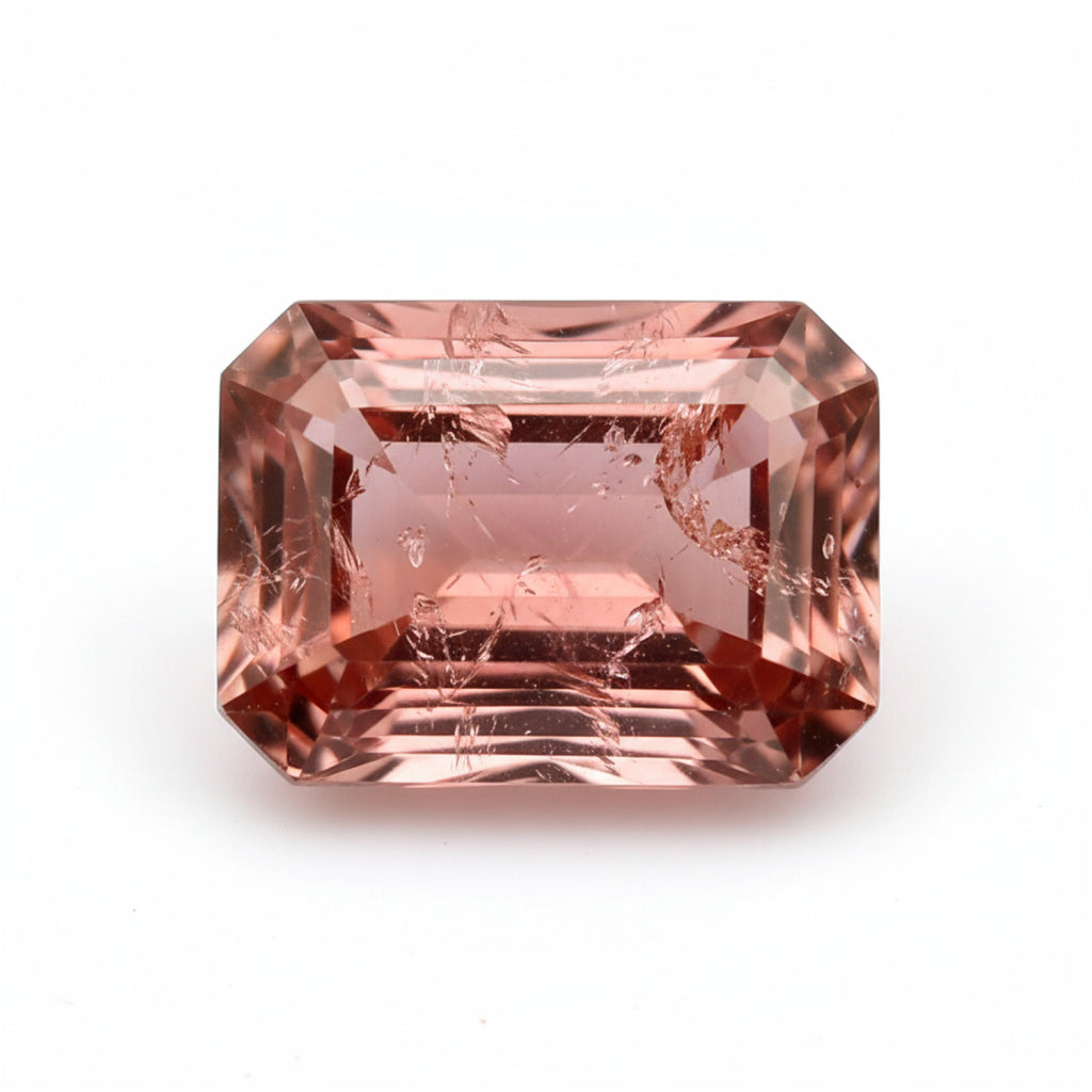 Hessonite Garnet (Gomed) 1PC Small 7x9 MM Emerald Faceted Red Fiery Precious Gems
