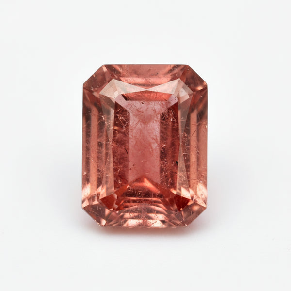 Hessonite Garnet (Gomed) 1PC Medium 8x10 MM Emerald Faceted Red Sparkling Precious Loose Gemstone