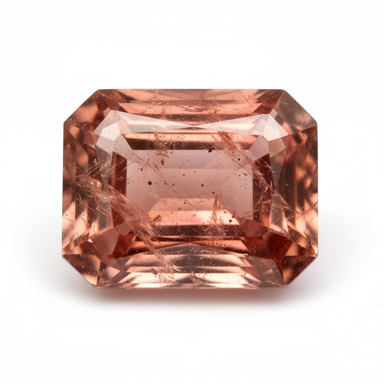 Hessonite Garnet (Gomed) 1PC Large 8x12 MM Emerald Faceted Red Splendid Precious Gems