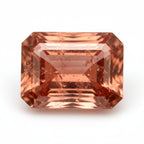 Hessonite Garnet (Gomed) 1PC Large 9x11 MM Emerald Faceted Red Polished Precious Loose Gemstones