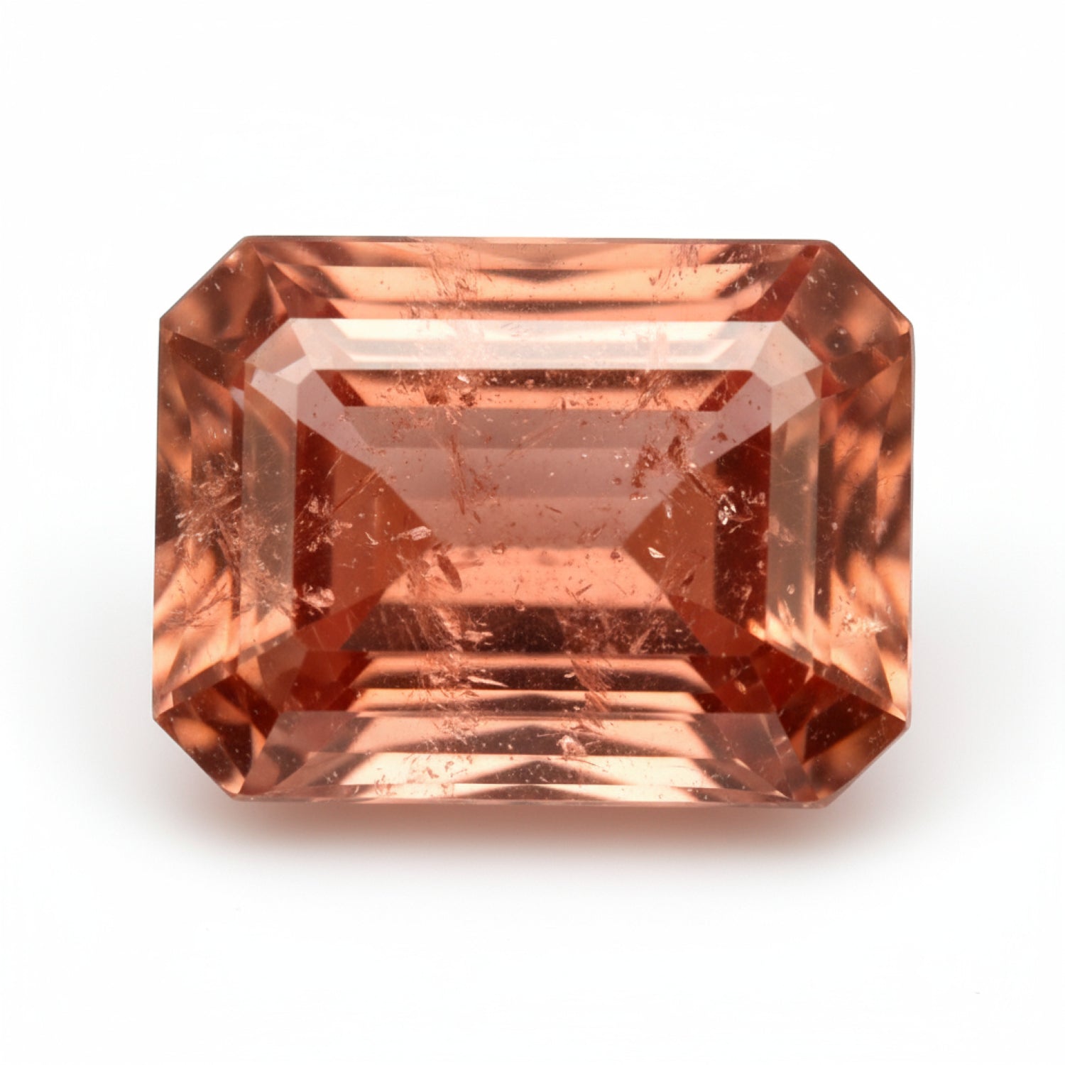 Hessonite Garnet (Gomed) 1PC Large 9x11 MM Emerald Faceted Red Polished Precious Loose Gemstones