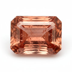 Hessonite Garnet (Gomed) 1PC Large 9x11 MM Emerald Faceted Red Polished Precious Loose Gemstones