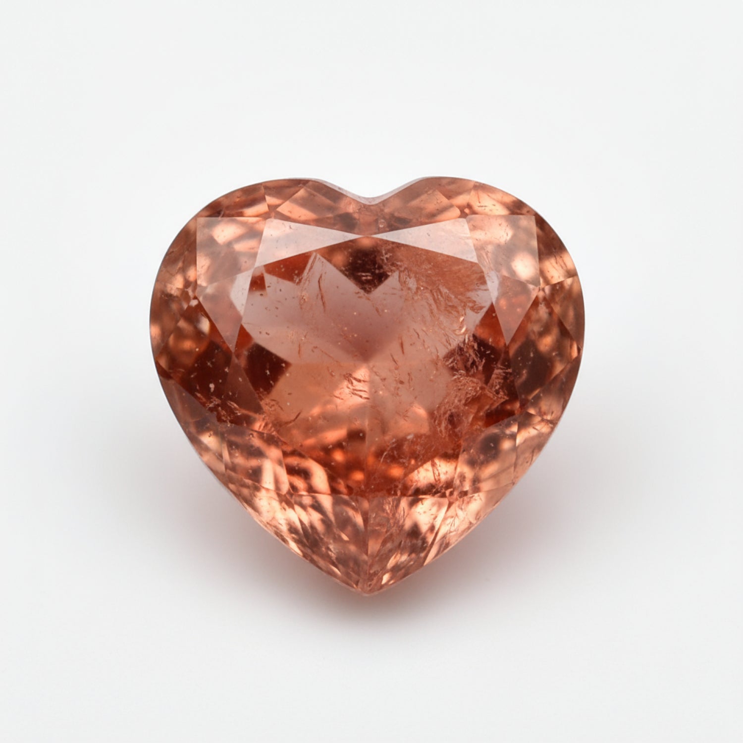 Hessonite Garnet (Gomed) 1PC Large 11x11 MM Heart Faceted Red Fine Precious Loose Gemstone