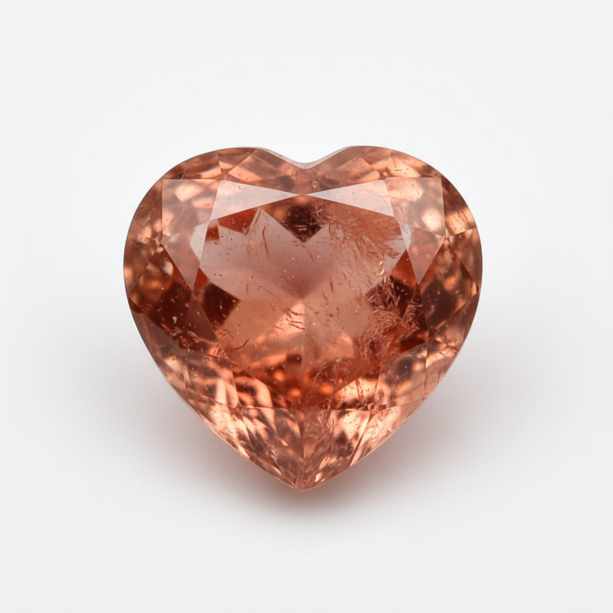 Hessonite Garnet (Gomed) 1PC Large 11x11 MM Heart Faceted Red Fine Precious Loose Gemstone