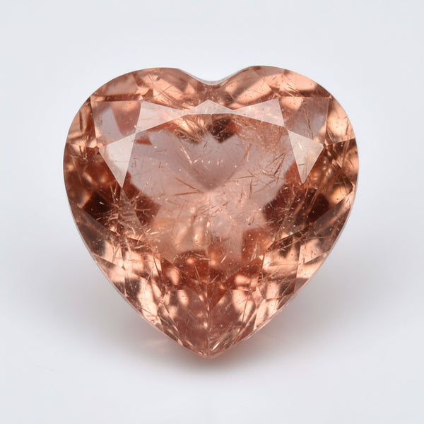 Hessonite Garnet (Gomed) 1PC Large 11x11 MM Heart Faceted Red Fine Precious Loose Gemstone