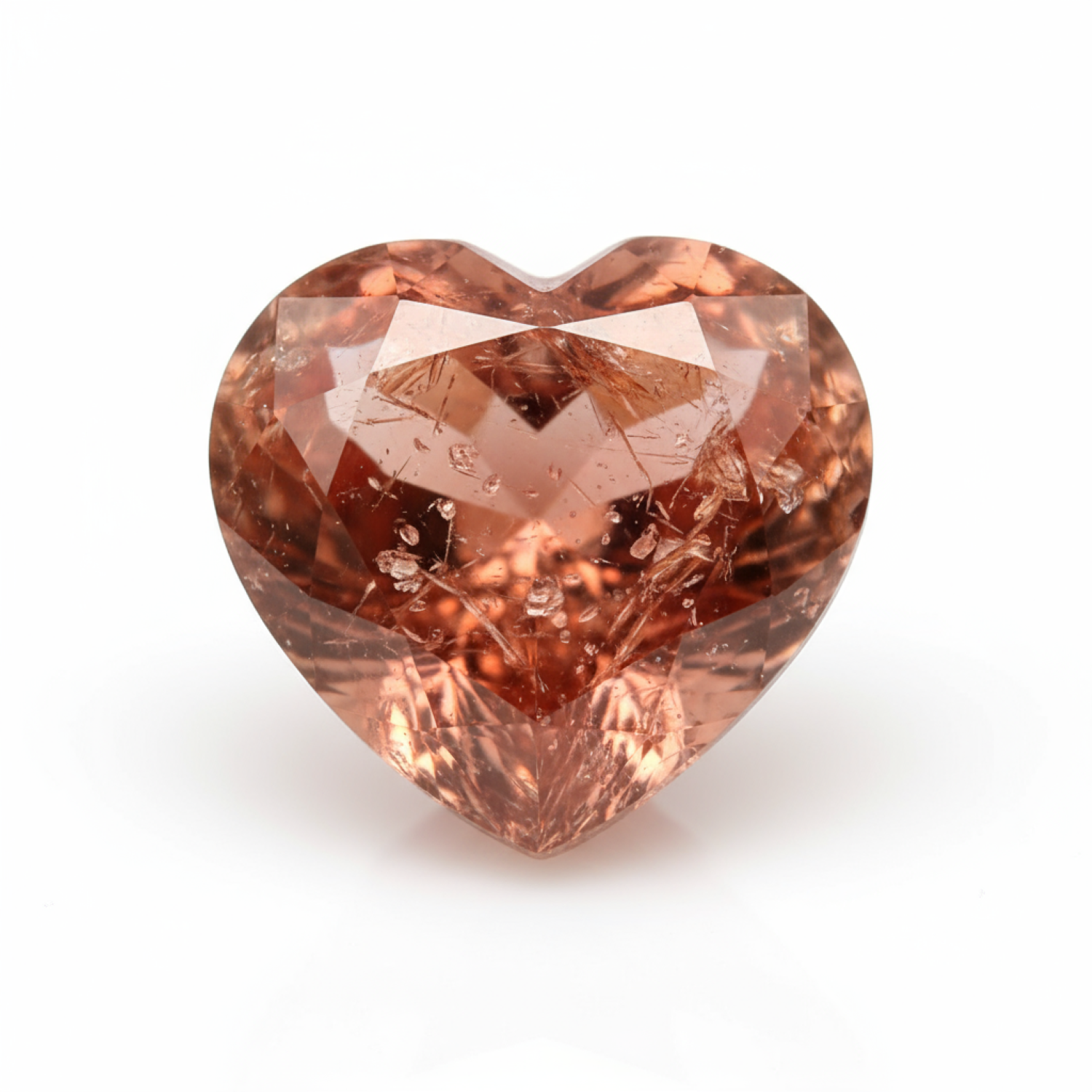 Hessonite Garnet (Gomed) 1PC Large 12x12 MM Heart Faceted Red High-Quality Precious Loose Gemstones Hoofdafbeelding