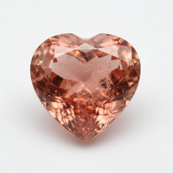 Hessonite Garnet (Gomed) 1PC Chunky 13x13 MM Heart Faceted Red Natural Precious Gems