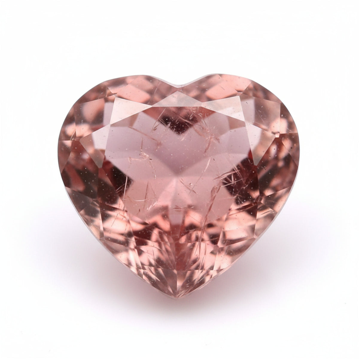 Hessonite Garnet (Gomed) 1PC Chunky 14x14 MM Heart Faceted Red Genuine Precious Loose Gems