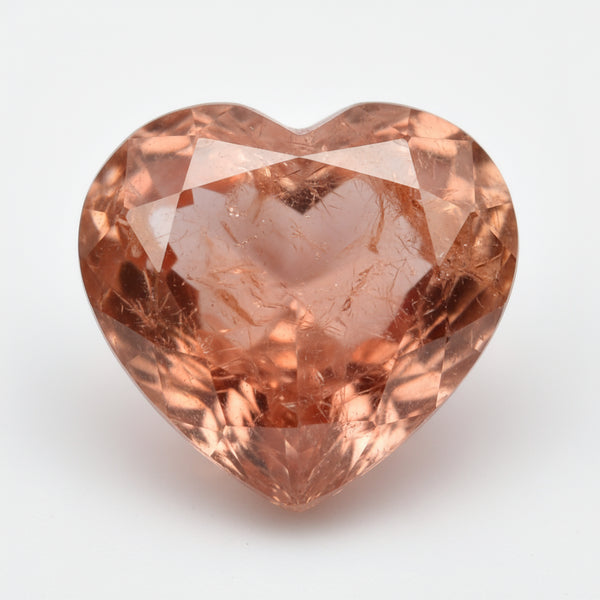 Hessonite Garnet (Gomed) 1PC Chunky 16x16 MM Heart Faceted Red Pure Precious Loose Gemstones